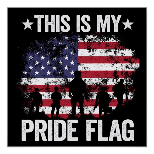 Póster Esta es mi bandera del orgullo Soldado americano M (Anverso)