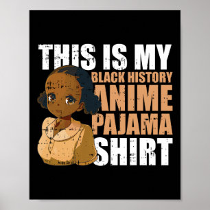 Póster Esta Es Mi Camiseta De Anime De Dormir Mes De La H