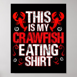 Póster Esta Es Mi Camiseta De Comer Cangrejos De Río Dive
