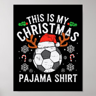 Póster Esta Es Mi Camiseta De Navidad De Fútbol Americano