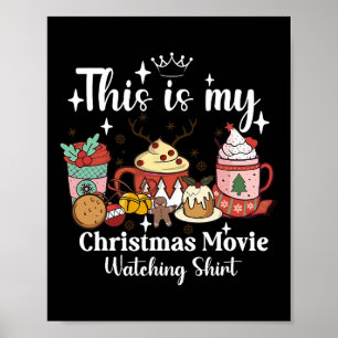 Póster Esta Es Mi Camiseta De Ver Películas De Navidad Fa