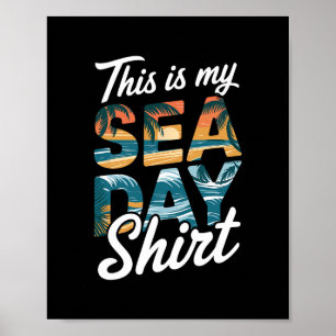 Póster Esta es mi camiseta del día del mar divertida para