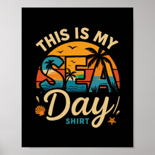 Póster Esta es mi camiseta del día del mar divertida para