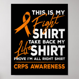 Póster Esta Es Mi Cinta Naranja De Conciencia De Rsd Crps