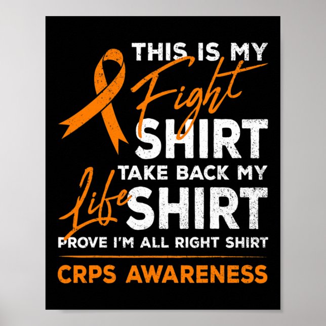 Póster Esta Es Mi Cinta Naranja De Conciencia De Rsd Crps (Frente)