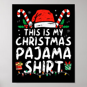 Póster Esta Es Mi Diversión De Pijama De Navidad Pjs De N
