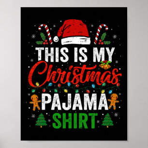 Póster Esta Es Mi Diversión De Pijama De Navidad Pjs De N