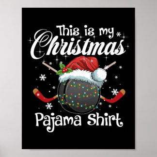 Póster Esta Es Mi Familia De Pijama De Navidad Xmas Hocke