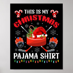 Póster Esta Es Mi Navidad Hockey Sobre Hielo Pijama Navid