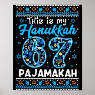Póster Esta es mi Pajamakah de Hanukkah 67 para el Cristo