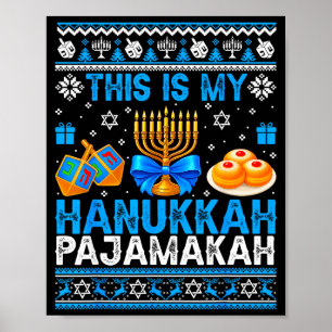 Póster Esta Es Mi Pajamakah De Hanukkah Fea Chanukah Judí