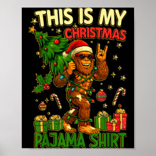 Póster Esta Es Mi Pijama De Navidad Divertida Gran Pie Na