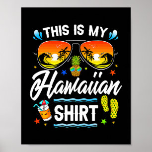 Póster Esta Es Mi Playa Hawaii De Camisas Luau Aloha Hawa