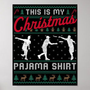 Póster Esta Es Mi Sudadera Fea De Golf Con Disco De Pijam