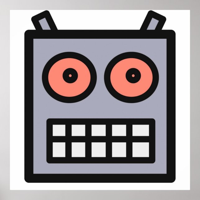 Póster Esta Es Una Cabeza Robot (Frente)