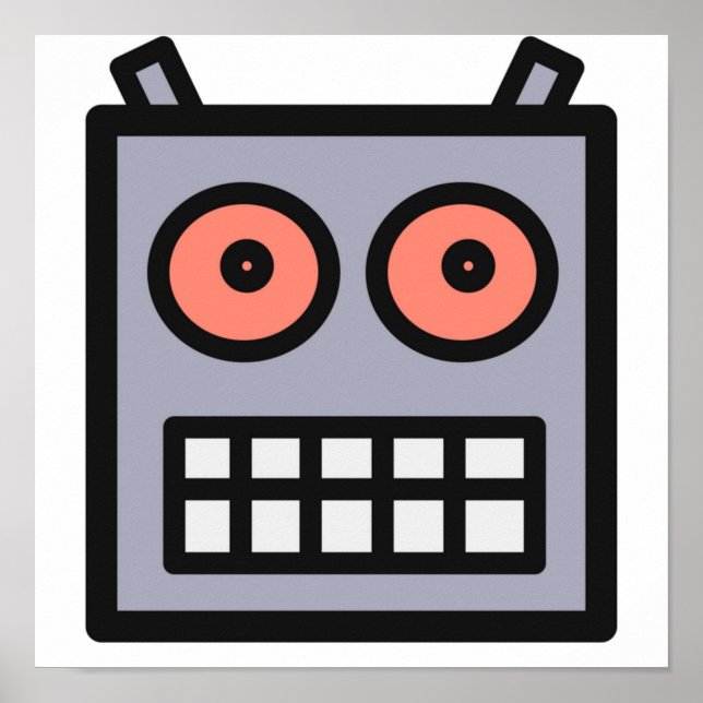 Póster Esta Es Una Cabeza Robot (Frente)