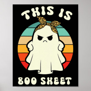 Póster Esta es una hoja de boo perezosa y divertida de Ha