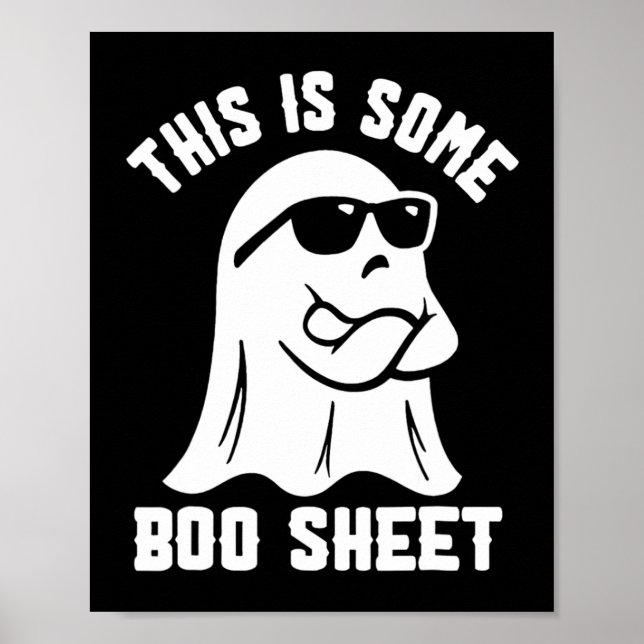 Póster Esta Es Una Hoja De Bote De Halloween Fantasma Gra (Frente)