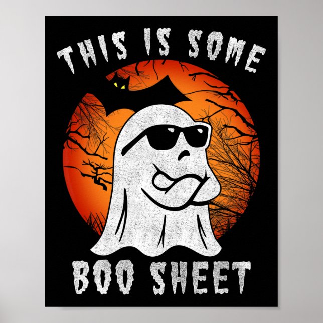 Póster Esta Es Una Hoja De Bote De Halloween Ghost Fun Gi (Frente)