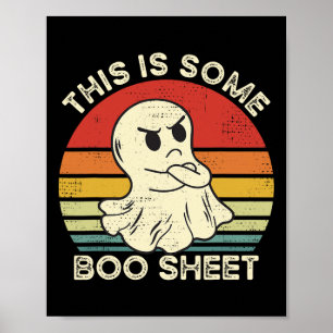 Póster Esta Es Una Hoja De Bote Fun Ghost Retro Halloween