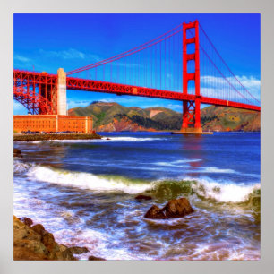 Póster Ésta es una imagen de HDR de 3 tiros del Golden