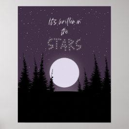 Póster Está escrito en el Poster Stars Forest Purple