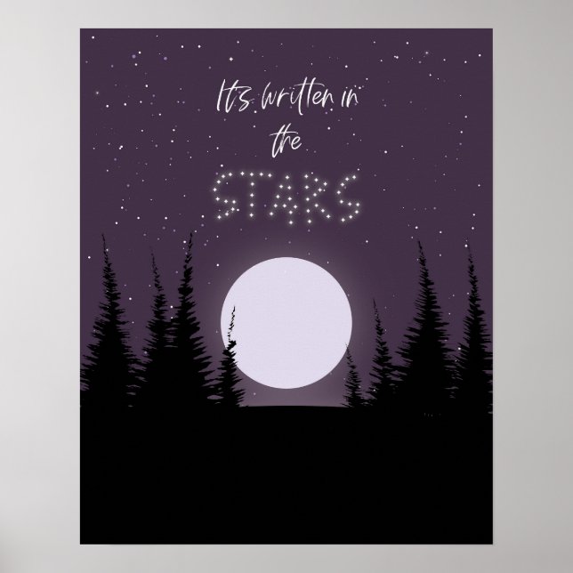 Póster Está escrito en el Poster Stars Forest Purple (Frente)