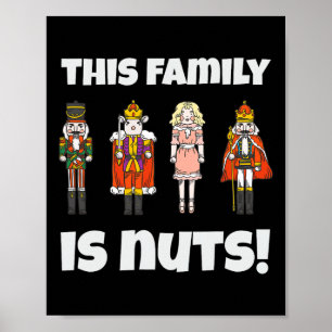 Póster Esta Familia Es Xmas De Coincidencia De Nutcracker