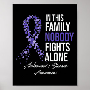 Póster Esta familia nadie lucha solo Alzheimerheimer Br