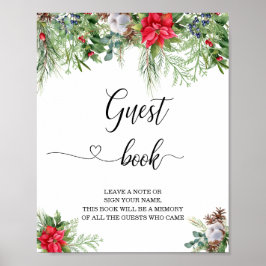 Póster Está frío afuera libro de invitados de baby shower