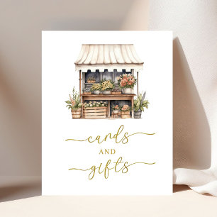 Póster Está fuera de las tarjetas del mercado y Rótulo Fi