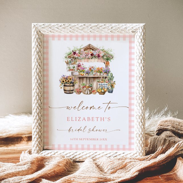 Póster Está fuera del mercado Floral Bridal Shower Welcom (Subido por el creador)