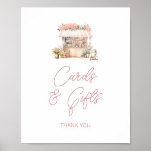 Póster Está fuera del mercado, tarjetas de ducha de novia