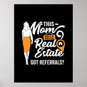 Póster Esta mamá vende bienes raíces