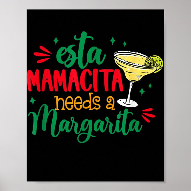 Póster Esta Mamacita necesita una mamá mexicana Margarita (Frente)