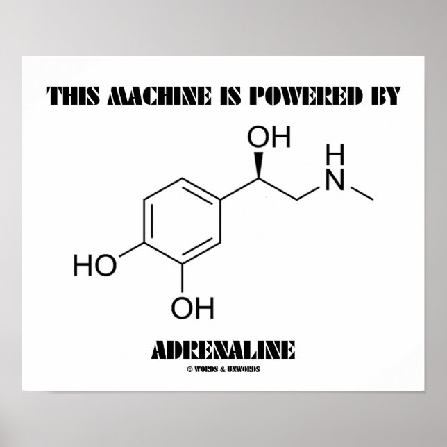 Póster Esta Máquina Está Alimentada Por Adrenalina (Moléc (Frente)