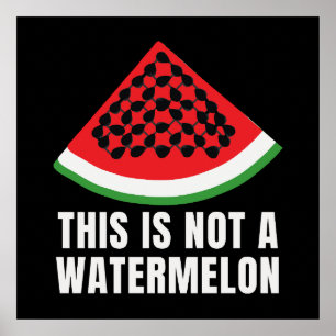 Póster Esta no es una sandía - keffiyeh palestina