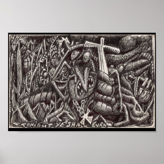 Póster "¡Esta noche, arderéis!" (Frente)