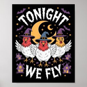 Póster Esta Noche Volaremos A Halloween Chicken Costu