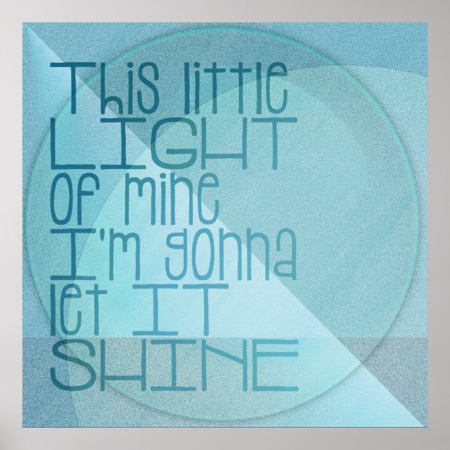 Póster Esta pequeña luz de mi azul Inspirador (Frente)