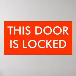PÓSTER ESTA PUERTA ES BLOQUEADA