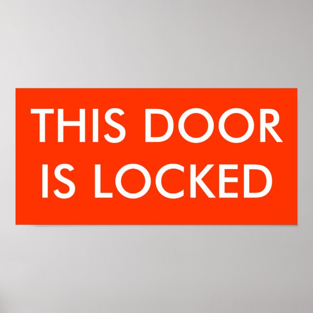 PÓSTER ESTA PUERTA ESTÁ CERRADA (Frente)