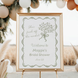 Póster Está recién salida de la bienvenida de las novias 