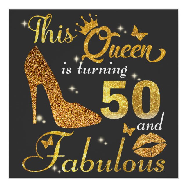 Póster Esta reina cumple 50 años y es fabulosa (Anverso)