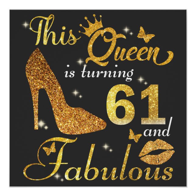 Póster Esta reina cumple 61 años y fabuloso cumpleaños (Anverso)