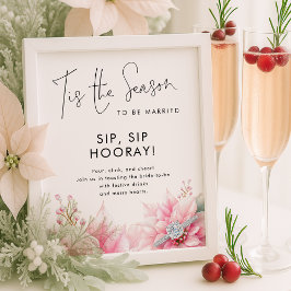 Póster Esta temporada Sip Sip Sip Hooray Rótulo Bridal Sh