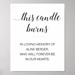 Póster Esta vela arde en memoria amorosa Funeral