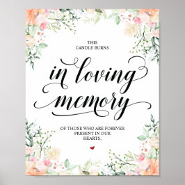 Póster Esta vela arde en memoria conmemorativa
