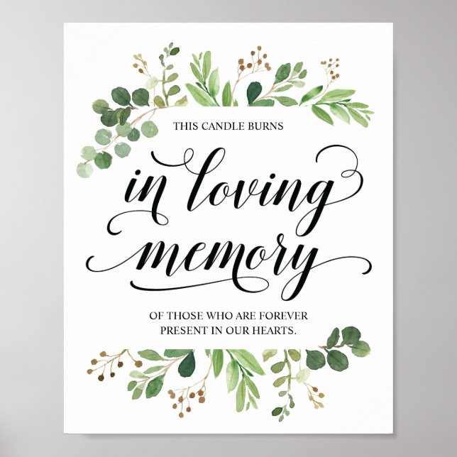 Póster Esta vela arde en memoria conmemorativa (Frente)