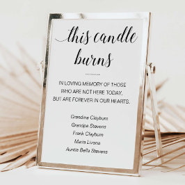 Póster Esta vela arde en nombres de memoria amorosa Boda